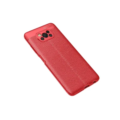 BUĞZ Xiaomi Pocophone X3 Kılıf Auto Focus Kapak - Kırmızı