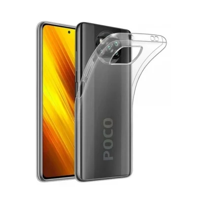 BUĞZ Xiaomi Pocophone X3 Kılıf Lüx Şeffaf Silikon