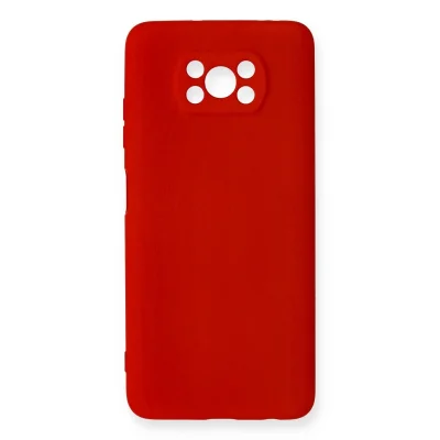 BUĞZ Xiaomi Pocophone X3 Kılıf Nano İçi Kadife Silikon - Kırmızı