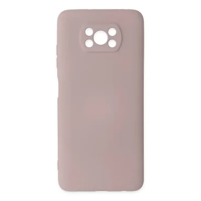 BUĞZ Xiaomi Pocophone X3 Kılıf Nano İçi Kadife Silikon - Pudra