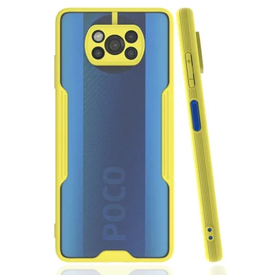 BUĞZ Xiaomi Pocophone X3 Kılıf Platin Silikon - Sarı