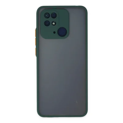 BUĞZ Xiaomi Redmi 10c Kılıf Montreal Silikon Kapak - Yeşil