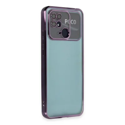 BUĞZ Xiaomi Redmi 10c Kılıf Razer Lensli Silikon - Mor