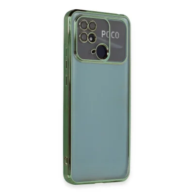 BUĞZ Xiaomi Redmi 10c Kılıf Razer Lensli Silikon - Yeşil