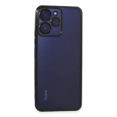 BUĞZ Xiaomi Redmi 12 Kılıf Razer Lensli Silikon - Siyah