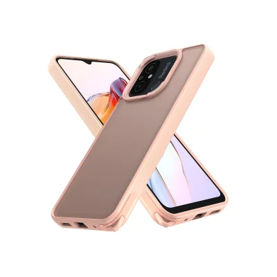 BUĞZ Xiaomi Redmi 12c Kılıf Elegant Kapak - Pudra