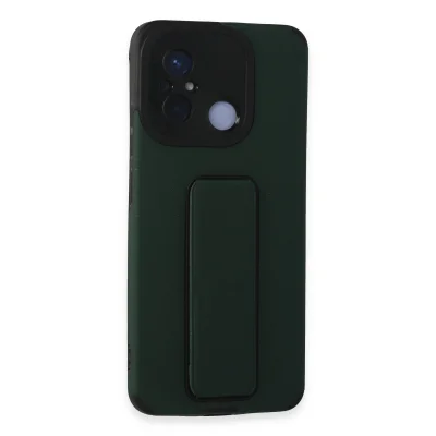 BUĞZ Xiaomi Redmi 12c Kılıf Mega Standlı Silikon - Yeşil