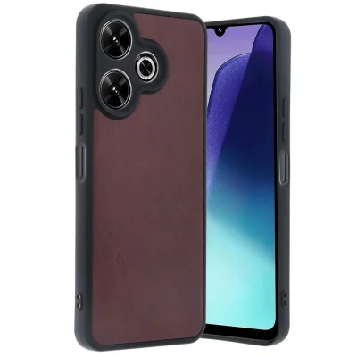 BUĞZ Xiaomi Redmi 13 4g Kılıf Aras Deri Kapak - Bordo