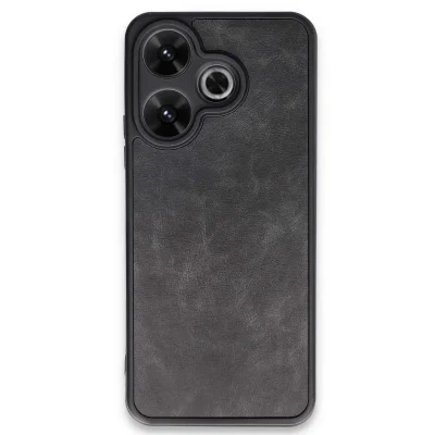 BUĞZ Xiaomi Redmi 13 4g Kılıf Aras Deri Kapak - Siyah