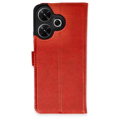 BUĞZ Xiaomi Redmi 13 4g Kılıf Trend S Plus Kapaklı Kılıf - Kırmızı