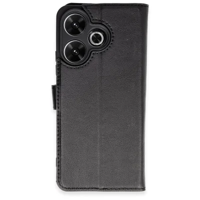 BUĞZ Xiaomi Redmi 13 4g Kılıf Trend S Plus Kapaklı Kılıf - Siyah