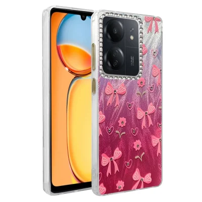 BUĞZ Xiaomi Redmi 13c Kılıf Blade Aynalı Desenli Kapak - Desen 3