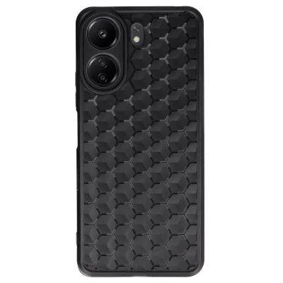 BUĞZ Xiaomi Redmi 13c Kılıf Petek Silikon Kapak - Siyah