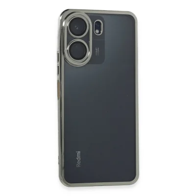 BUĞZ Xiaomi Redmi 13c Kılıf Razer Lensli Silikon - Gümüş