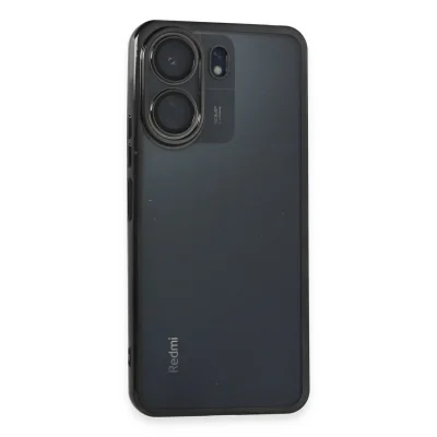 BUĞZ Xiaomi Redmi 13c Kılıf Razer Lensli Silikon - Siyah