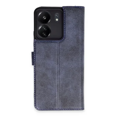 BUĞZ Xiaomi Redmi 13c Kılıf Trend S Plus Kapaklı Kılıf - Lacivert