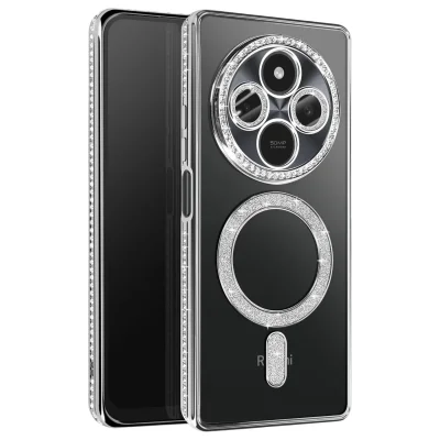 BUĞZ Xiaomi Redmi 14c Joke Simli Magneticsafe Kılıf - Gümüş