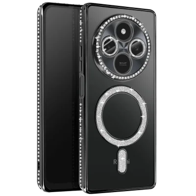 BUĞZ Xiaomi Redmi 14c Joke Simli Magneticsafe Kılıf - Siyah