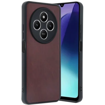 BUĞZ Xiaomi Redmi 14c Kılıf Aras Deri Kapak - Bordo