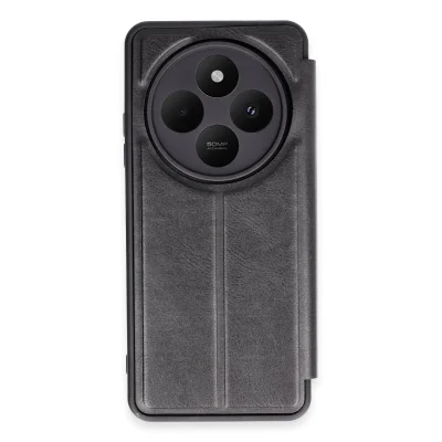 BUĞZ Xiaomi Redmi 14c Kılıf Flip Cover - Siyah