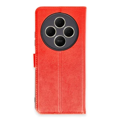 BUĞZ Xiaomi Redmi 14c Kılıf Trend S Plus Kapaklı Kılıf - Kırmızı