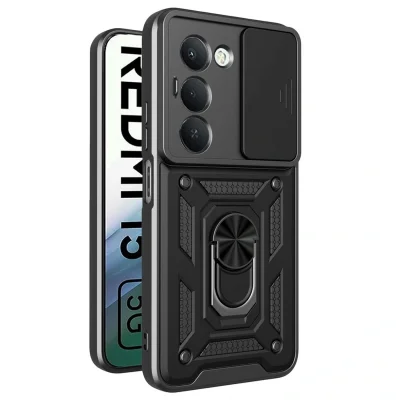 BUĞZ Xiaomi Redmi 15 4g Pars Lens Yüzüklü Silikon - Siyah