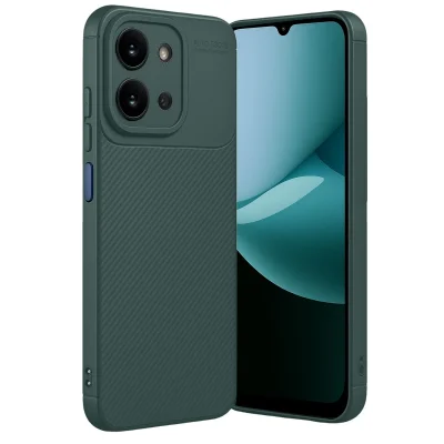 BUĞZ Xiaomi Redmi 15c 4g Auto Focus Karbon Kapak - Koyu Yeşil