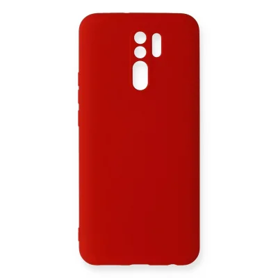 BUĞZ Xiaomi Redmi 9 Kılıf Nano İçi Kadife Silikon - Kırmızı