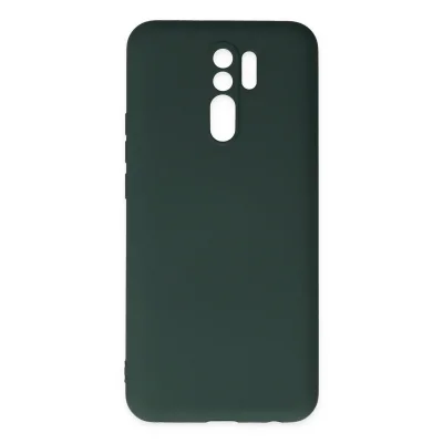 BUĞZ Xiaomi Redmi 9 Kılıf Nano İçi Kadife Silikon - Koyu Yeşil