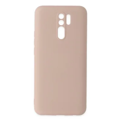 BUĞZ Xiaomi Redmi 9 Kılıf Nano İçi Kadife Silikon - Pudra