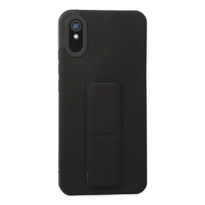 BUĞZ Xiaomi Redmi 9a Kılıf Mega Standlı Silikon - Siyah