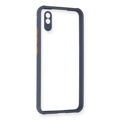 BUĞZ Xiaomi Redmi 9a Kılıf Miami Şeffaf Silikon - Gri