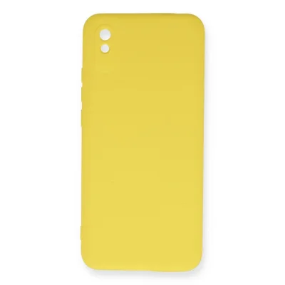 BUĞZ Xiaomi Redmi 9a Kılıf Nano İçi Kadife Silikon - Sarı