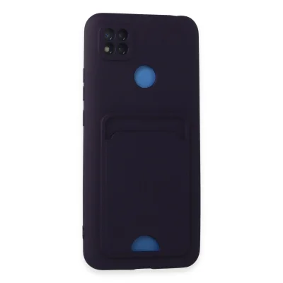 BUĞZ Xiaomi Redmi 9c Kılıf Kelvin Kartvizitli Silikon - Derin Mor