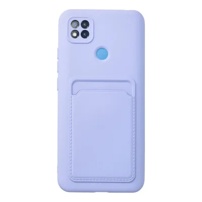 BUĞZ Xiaomi Redmi 9c Kılıf Kelvin Kartvizitli Silikon - Lila