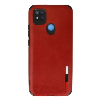 BUĞZ Xiaomi Redmi 9c Kılıf Loop Deri Silikon - Kırmızı