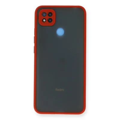 BUĞZ Xiaomi Redmi 9c Kılıf Montreal Silikon Kapak - Kırmızı