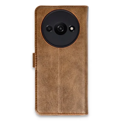 BUĞZ Xiaomi Redmi A3 4g Kılıf Trend S Plus Kapaklı Kılıf - Taba