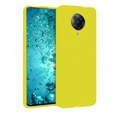 BUĞZ Xiaomi Redmi K30 Pro Kılıf Nano İçi Kadife Silikon - Sarı