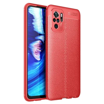 BUĞZ Xiaomi Redmi Note 10 Kılıf Auto Focus Kapak - Kırmızı