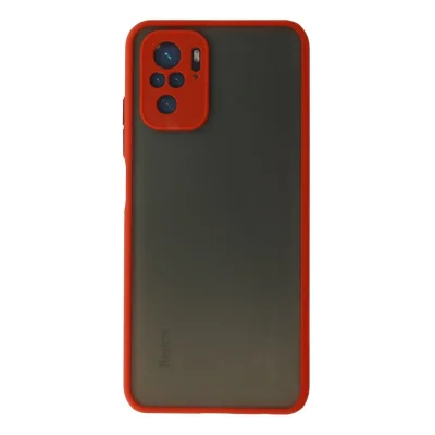 BUĞZ Xiaomi Redmi Note 10 Kılıf Montreal Silikon Kapak - Kırmızı