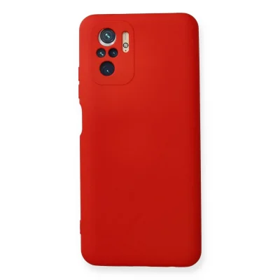 BUĞZ Xiaomi Redmi Note 10 Kılıf Nano İçi Kadife Silikon - Kırmızı