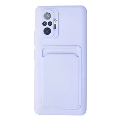 BUĞZ Xiaomi Redmi Note 10 Pro Kılıf Kelvin Kartvizitli Silikon - Lila
