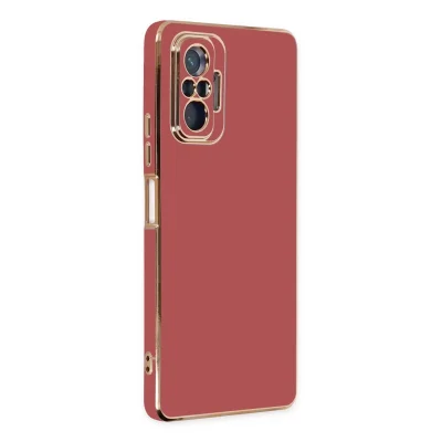 BUĞZ Xiaomi Redmi Note 10 Pro Kılıf Volet Silikon - Kırmızı