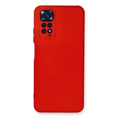 BUĞZ Xiaomi Redmi Note 11 Kılıf Nano İçi Kadife Silikon - Kırmızı
