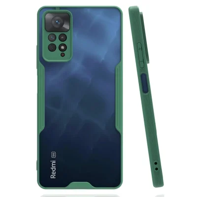 BUĞZ Xiaomi Redmi Note 11 Pro Kılıf Platin Silikon - Yeşil