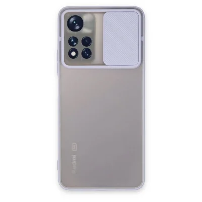 BUĞZ Xiaomi Redmi Note 11 Pro Plus 5g Kılıf Palm Buzlu Kamera Sürgülü Silikon - Lila