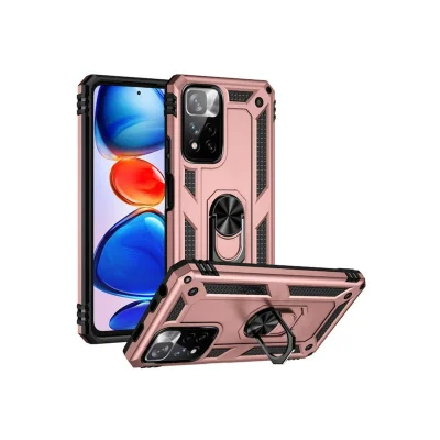 BUĞZ Xiaomi Redmi Note 11 Pro Plus 5g Kılıf Sofya Yüzüklü Silikon Kapak - Rose