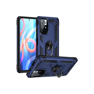 BUĞZ Xiaomi Redmi Note 11t Kılıf Sofya Yüzüklü Silikon Kapak - Lacivert