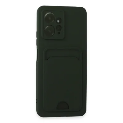 BUĞZ Xiaomi Redmi Note 12 4g Kılıf Kelvin Kartvizitli Silikon - Koyu Yeşil